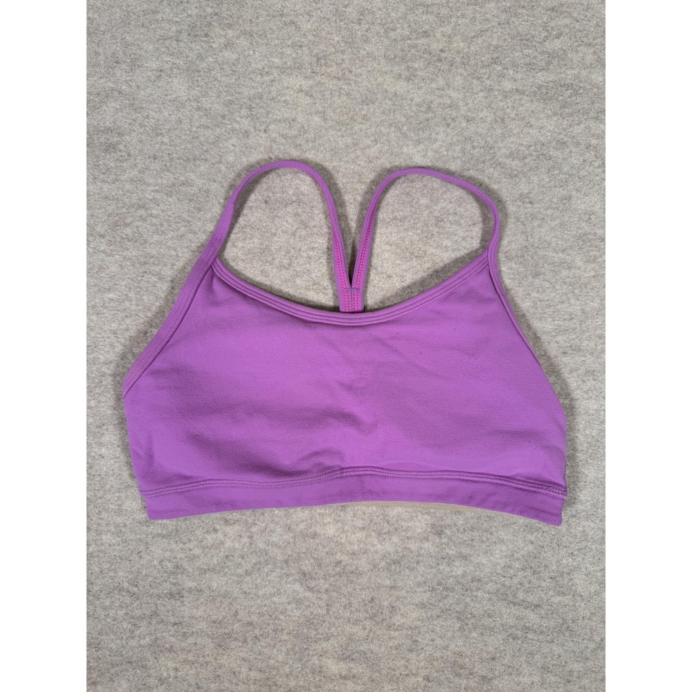 Lululemon Sports Bra Womens 4 Purple Mesh Racerback Yoga Gym Running